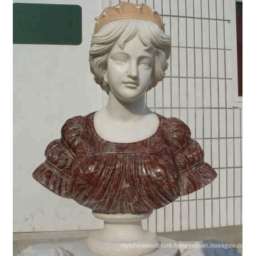 Hand carved stone roman caesar marble bust statue for sale